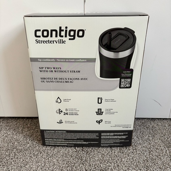 Contigo Streeterville Dual Sip Tumblers - White and Brown - Picture 3 of 4